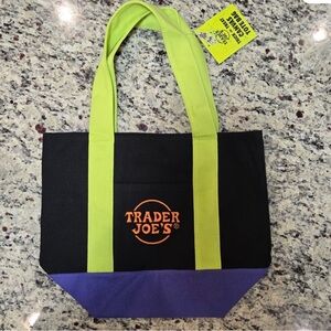 Trader Joe’s Black and Purple Mini Tote Bag